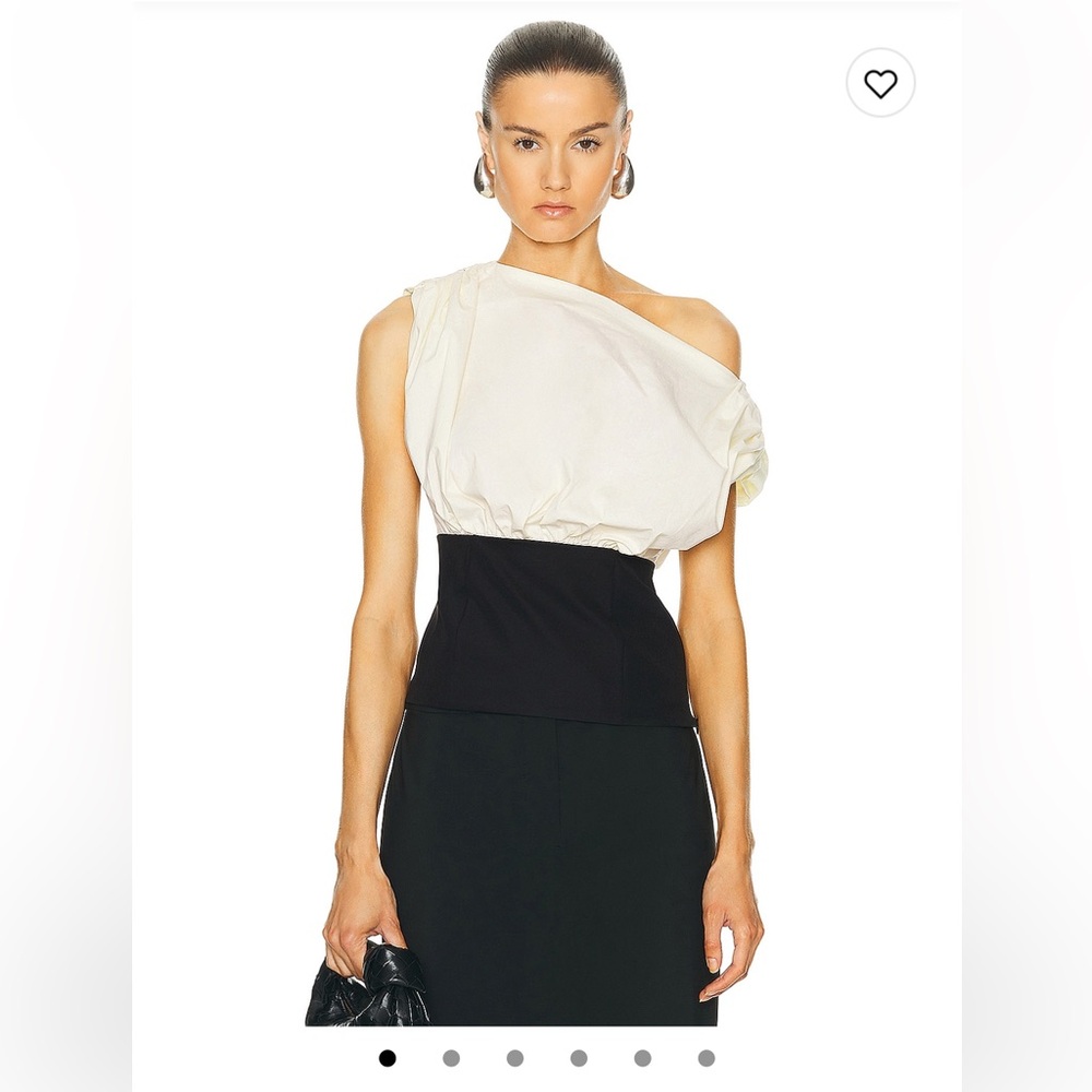 L'Academie by Marianna Matteah Top in Black & Ivory